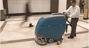 Janitor Cleaning the floor